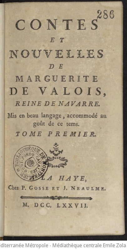 Contes et nouvelles de Marguerite de Valois, reine de Navarre. Mis en beau langage, accomodé au goût de ce temps - vue 8 - page NP
