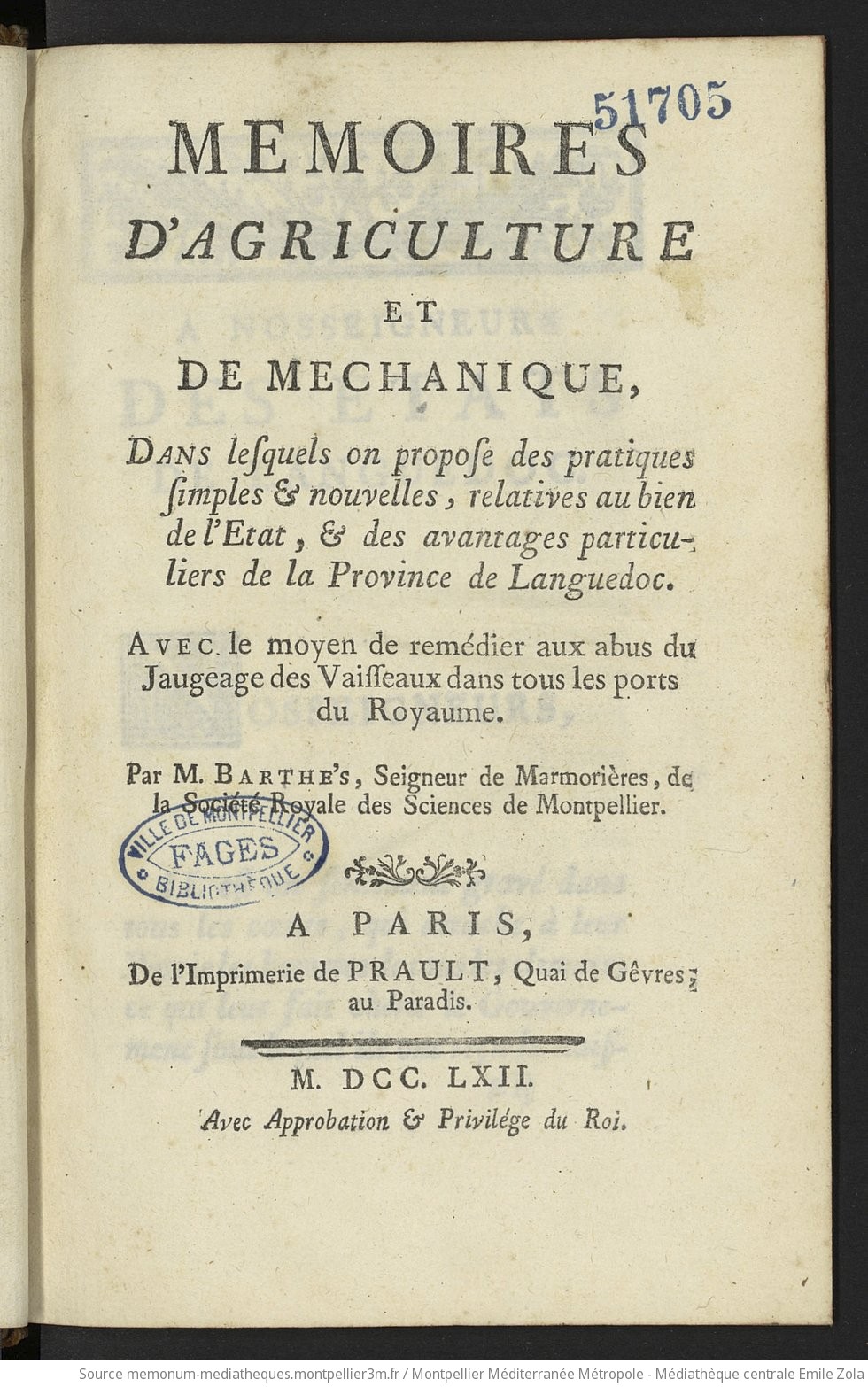 Mémoires d'agriculture et de méchanique - vue 7 - page NP
