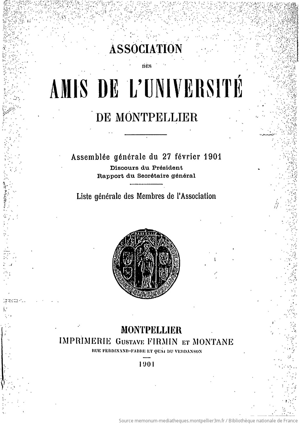 Association des amis de l'Université de Montpellier - vue 9 - page NP