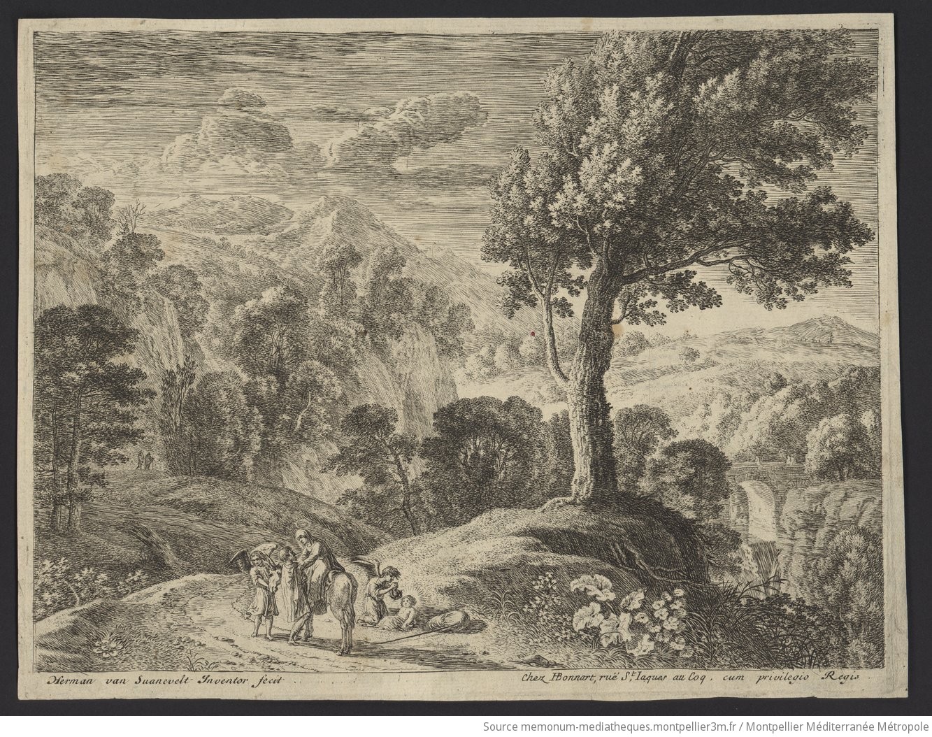 Paysage avec la Sainte Famille et deux anges (La fuite en Egypte)