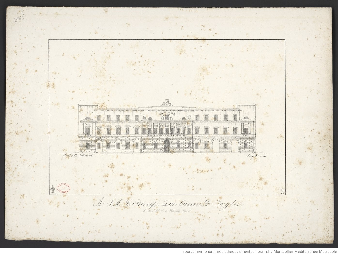 La façade du Palais Borghèse à Florence