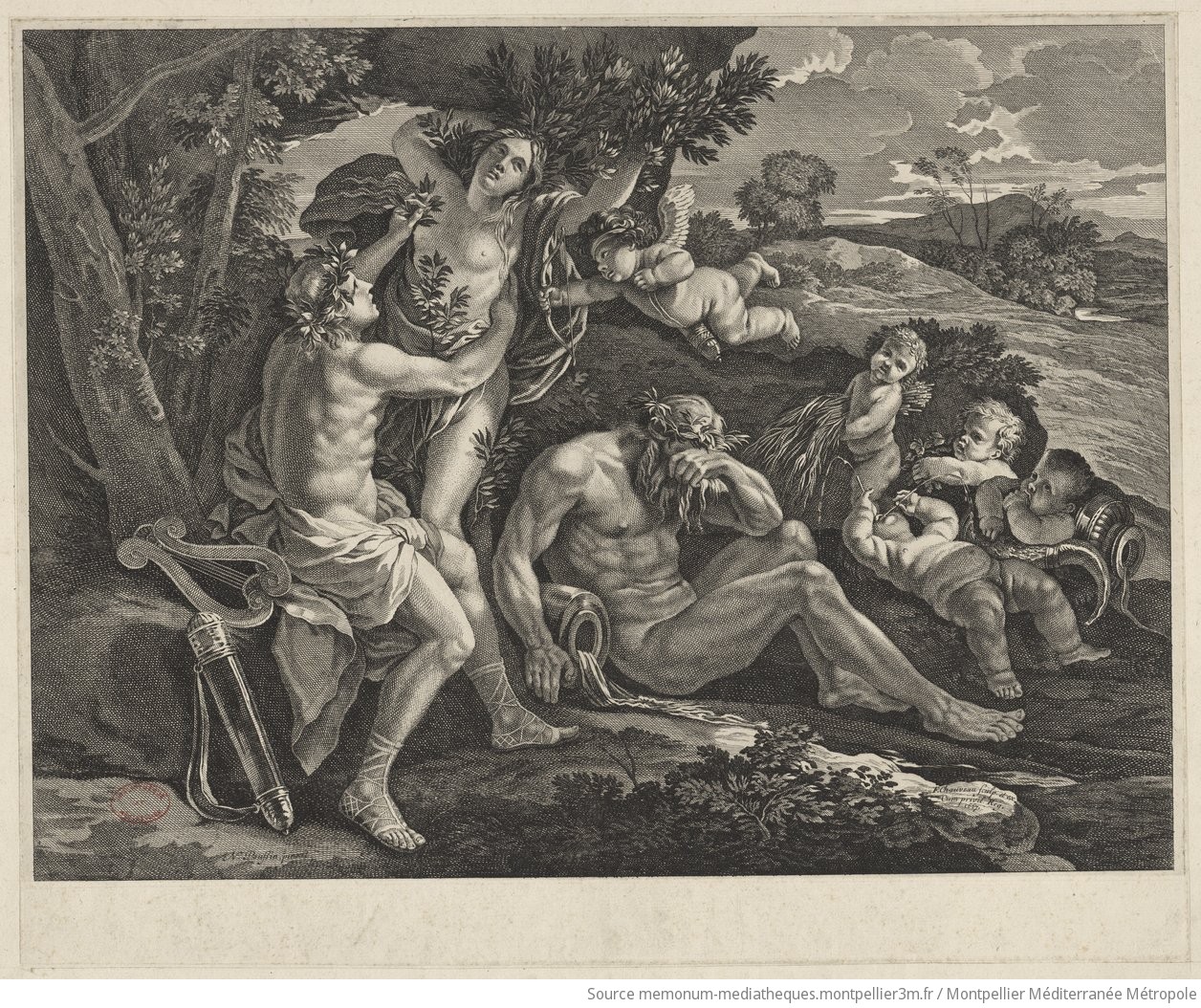 Daphné changée en laurier : Apollon et Daphné