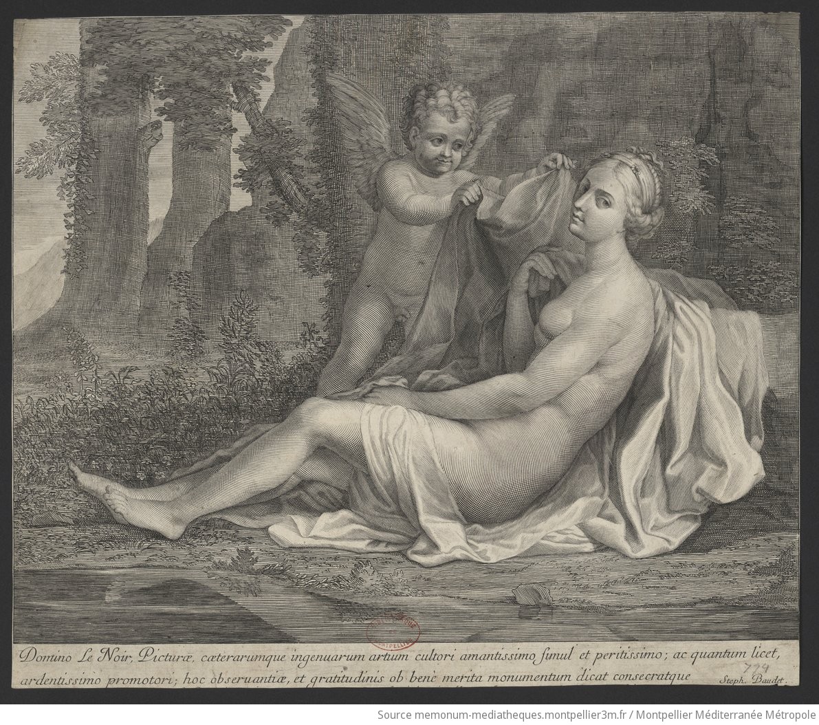 Vénus et l'amour : Vénus sortant du bain