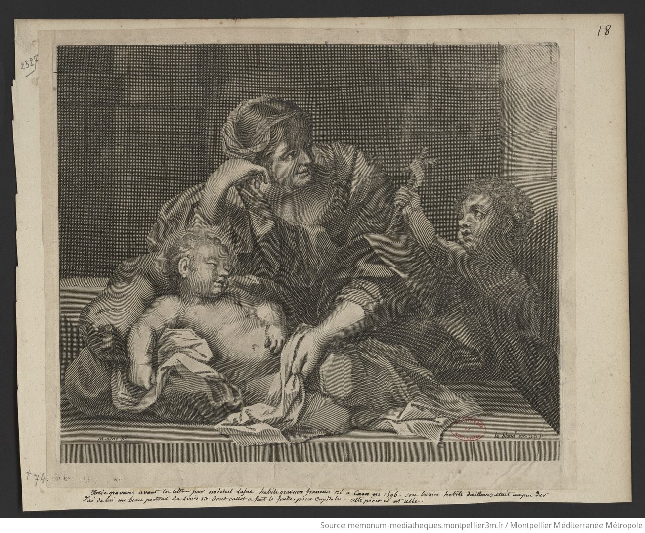 La Vierge avec l'Enfant endormi et saint Jean-Baptiste présentant une croix