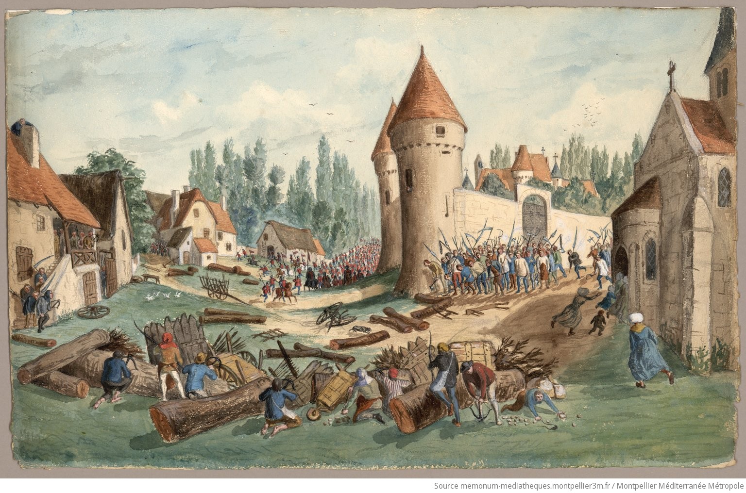 Illustration pour une édition de Rabelais. Livre I, chap. XXVII. 