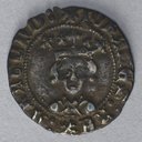 Croix. IOHANES REX ARAGONV. Buste couronné, de face [Revers : ] Croix. VALENCIE M[AIORICA]RVM. Écu losange d'Aragon, somme d'une couronne : Monnaie étrangère -- Rois d'Aragon | 