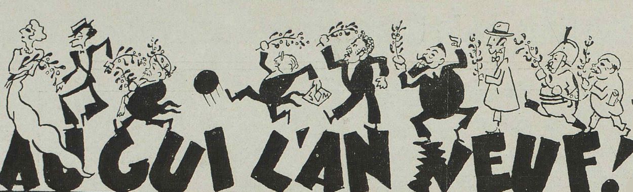 dessin au gui l'an neuf midi illustré 1931
