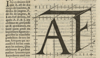 dessin, gravure, lettres, A, F, texte