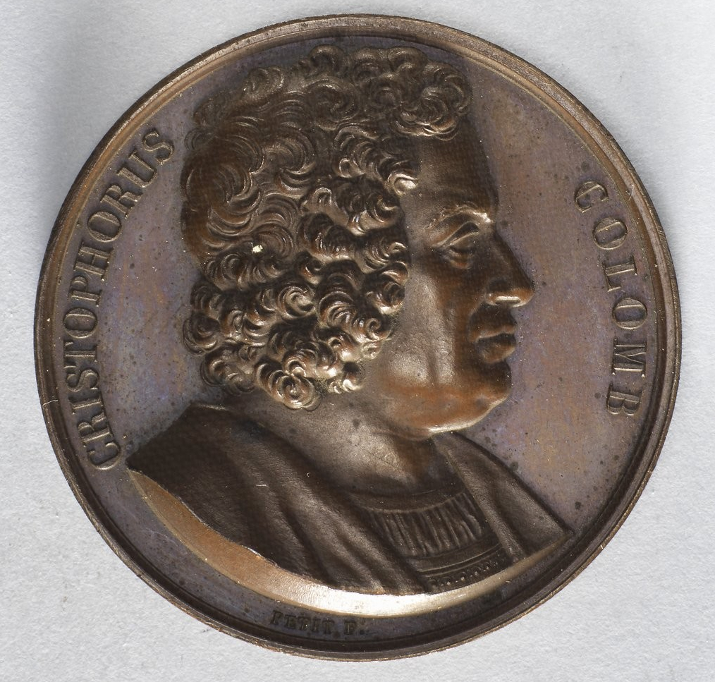 médaille profil droit Christophe Colomb