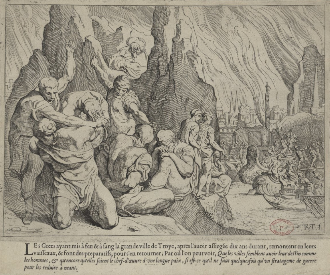 Embarquement des Grecs après la prise de Troie