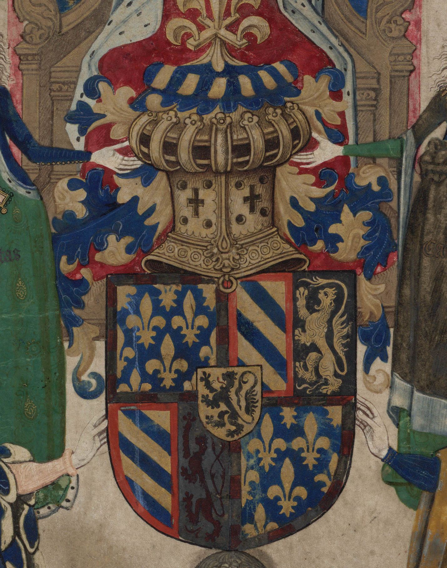 peinture armes des ducs de Bourgogne