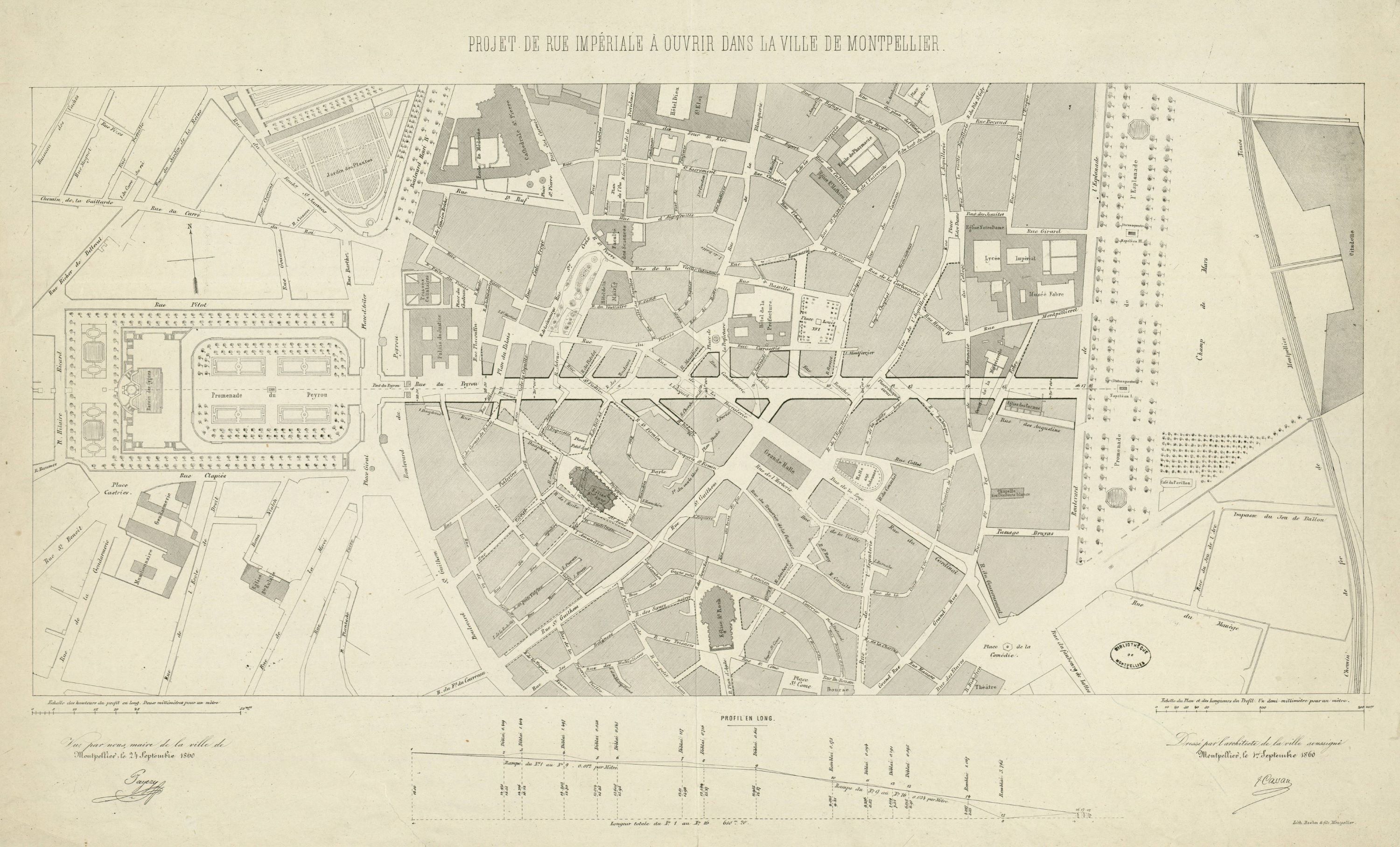 Projet de rue Impériale 1860